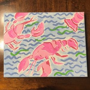 Lilly Pulitzer inspired painted canvas